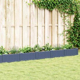 Jardinera con clavijas PP azul gris 362,5x42,5x28,5 cm en Macetas y jardineras | Comprar online en Foru.es