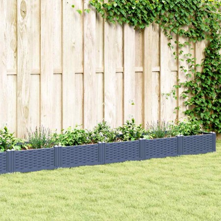 Jardinera con clavijas PP azul gris 362,5x42,5x28,5 cm en Macetas y jardineras | Comprar online en Foru.es