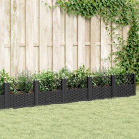 Jardinera con clavijas PP negro 363,5x43,5x43,5 cm en Macetas y jardineras | Comprar online en Foru.es