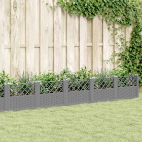 Jardinera con clavijas PP gris claro 363,5x43,5x43,5 cm en Macetas y jardineras | Comprar online en Foru.es
