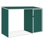 Cobertizo jardín de leña acero galvanizado verde 245x98x159 cm de vidaXL, Cobertizos - Ref: Foro24-46293, Precio: 160,89 €, D...