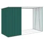 Cobertizo jardín de leña acero galvanizado verde 245x98x159 cm de vidaXL, Cobertizos - Ref: Foro24-46293, Precio: 160,89 €, D...