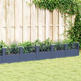 Jardinera con clavijas PP azul gris 363,5x43,5x43,5 cm en Macetas y jardineras | Comprar online en Foru.es