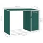 Cobertizo jardín de leña acero galvanizado verde 245x98x159 cm de vidaXL, Cobertizos - Ref: Foro24-46293, Precio: 160,89 €, D...