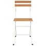 Sillas cafetería plegables 4 uds acero y madera maciza acacia de vidaXL, Sillas de jardín - Ref: Foro24-319975, Precio: 137,6...