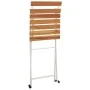 Sillas cafetería plegables 4 uds acero y madera maciza acacia de vidaXL, Sillas de jardín - Ref: Foro24-319975, Precio: 137,6...