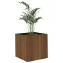 Jardinera de madera contrachapada marrón roble 40x40x40 cm de vidaXL, Maceteros y jardineras - Ref: Foro24-820501, Precio: 36...