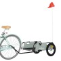 Remolque para bicicletas hierro y tela Oxford gris de vidaXL, Remolques para bicicletas - Ref: Foro24-94168, Precio: 84,80 €,...