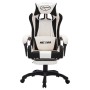 Silla gaming con luces LED RGB cuero sintético negro y blanco de vidaXL, Sillas de oficina - Ref: Foro24-288015, Precio: 190,...