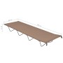 Cama de camping tela Oxford y acero taupé 180x60x19 cm de vidaXL, Catres - Ref: Foro24-312482, Precio: 37,75 €, Descuento: %