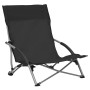 Sillas de playa plegables 2 unidades tela negras de vidaXL, Sillas de jardín - Ref: Foro24-312489, Precio: 75,03 €, Descuento: %