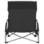 Sillas de playa plegables 2 unidades tela negras de vidaXL, Sillas de jardín - Ref: Foro24-312489, Precio: 75,03 €, Descuento: %