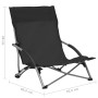 Sillas de playa plegables 2 unidades tela negras de vidaXL, Sillas de jardín - Ref: Foro24-312489, Precio: 75,03 €, Descuento: %