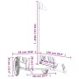 Remolque para bicicletas hierro y tela Oxford gris de vidaXL, Remolques para bicicletas - Ref: Foro24-94168, Precio: 84,80 €,...