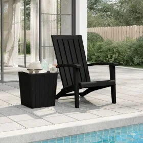 Silla de jardín Adirondack polipropileno negro de vidaXL, Sillas de jardín - Ref: Foro24-364165, Precio: 102,26 €, Descuento: %