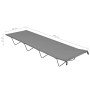 Cama de camping tela Oxford y acero gris 180x60x19 cm de vidaXL, Catres - Ref: Foro24-312481, Precio: 41,48 €, Descuento: %