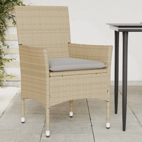 Sillones de jardín con cojines 2 uds ratán sintético beige en Sillas de jardín | Comprar online en Foru.es