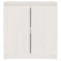 Armario auxiliar madera maciza de pino blanco 60x36x65 cm de vidaXL, Aparadores - Ref: Foro24-833098, Precio: 74,35 €, Descue...