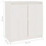 Armario auxiliar madera maciza de pino blanco 60x36x65 cm de vidaXL, Aparadores - Ref: Foro24-833098, Precio: 74,35 €, Descue...