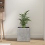 Jardinera de madera contrachapada gris hormigón 40x40x40 cm de vidaXL, Maceteros y jardineras - Ref: Foro24-808796, Precio: 3...
