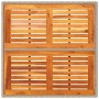 Mesa de jardín de ratán PE y madera acacia beige 90x90x75 cm en Mesas de jardín | Comprar online en Foru.es