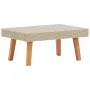 Mesa de centro de jardín ratán sintético beige de vidaXL, Mesas de jardín - Ref: Foro24-310221, Precio: 49,46 €, Descuento: %
