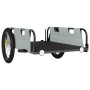 Remolque para bicicletas hierro y tela Oxford gris de vidaXL, Remolques para bicicletas - Ref: Foro24-94175, Precio: 100,20 €...