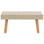 Mesa de centro de jardín ratán sintético beige de vidaXL, Mesas de jardín - Ref: Foro24-310221, Precio: 49,46 €, Descuento: %