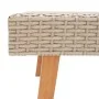 Mesa de centro de jardín ratán sintético beige de vidaXL, Mesas de jardín - Ref: Foro24-310221, Precio: 49,46 €, Descuento: %