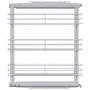 Cesta de cocina extraíble 3 niveles plateada 47x15,5x55,5 cm de vidaXL, Contenedores para utensilios de cocina - Ref: Foro24-...