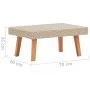 Mesa de centro de jardín ratán sintético beige de vidaXL, Mesas de jardín - Ref: Foro24-310221, Precio: 49,46 €, Descuento: %