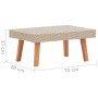 Mesa de centro de jardín ratán sintético beige de vidaXL, Mesas de jardín - Ref: Foro24-310221, Precio: 49,77 €, Descuento: %