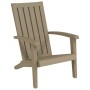 Silla de jardín Adirondack polipropileno marrón claro de vidaXL, Sillas de jardín - Ref: Foro24-364166, Precio: 124,78 €, Des...