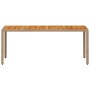 Mesa de jardín ratán PE beige y madera de acacia 190x90x75 cm en Mesas de jardín | Comprar online en Foru.es