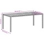 Mesa de jardín ratán PE beige y madera de acacia 190x90x75 cm en Mesas de jardín | Comprar online en Foru.es