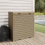 Cubo de basura exterior polipropileno marrón claro 78x41x86 cm de vidaXL, Cubos de la basura y papeleras - Ref: Foro24-364174...
