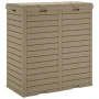 Cubo de basura exterior polipropileno marrón claro 78x41x86 cm de vidaXL, Cubos de la basura y papeleras - Ref: Foro24-364174...
