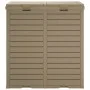 Cubo de basura exterior polipropileno marrón claro 78x41x86 cm de vidaXL, Cubos de la basura y papeleras - Ref: Foro24-364174...
