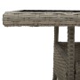 Mesa de jardín superficie de vidrio y ratán PE gris 80x80x75 cm en Mesas de jardín | Comprar online en Foru.es