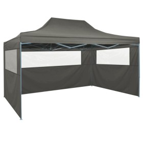 Carpa pleglable con 3 paredes 3x4,5 m gris antracita de vidaXL, Carpas y cenadores - Ref: Foro24-44973, Precio: 165,87 €, Des...