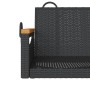 Banco columpio de ratán sintético negro 109x62x40 cm en Bancos de jardín | Comprar online en Foru.es