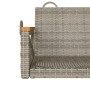 Banco columpio de ratán sintético gris 109x62x40 cm en Bancos de jardín | Comprar online en Foru.es