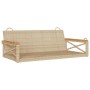 Banco columpio de ratán sintético beige 109x62x40 cm en Bancos de jardín | Comprar online en Foru.es