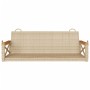 Banco columpio de ratán sintético beige 109x62x40 cm en Bancos de jardín | Comprar online en Foru.es