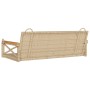 Banco columpio de ratán sintético beige 109x62x40 cm en Bancos de jardín | Comprar online en Foru.es