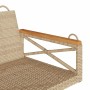 Banco columpio de ratán sintético beige 109x62x40 cm en Bancos de jardín | Comprar online en Foru.es