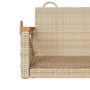 Banco columpio de ratán sintético beige 109x62x40 cm en Bancos de jardín | Comprar online en Foru.es