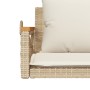Banco columpio con cojines ratán sintético beige 109x62x40 cm en Bancos de jardín | Comprar online en Foru.es