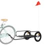 Remolque para bicicletas hierro negro 126x63x34 cm de vidaXL, Remolques para bicicletas - Ref: Foro24-94202, Precio: 79,75 €,...