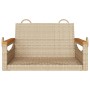 Banco columpio de ratán sintético beige 63x62x40 cm en Bancos de jardín | Comprar online en Foru.es